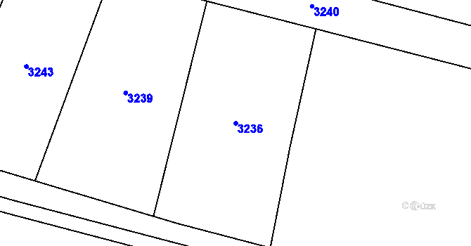 Parcela st. 3236 v KÚ Potštejn, Katastrální mapa