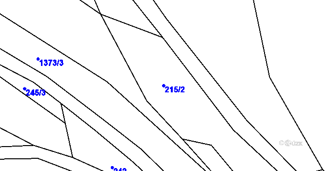 Parcela st. 215/2 v KÚ Potvorov, Katastrální mapa