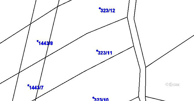 Parcela st. 323/11 v KÚ Potvorov, Katastrální mapa