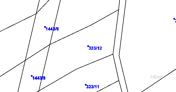 Parcela st. 323/12 v KÚ Potvorov, Katastrální mapa