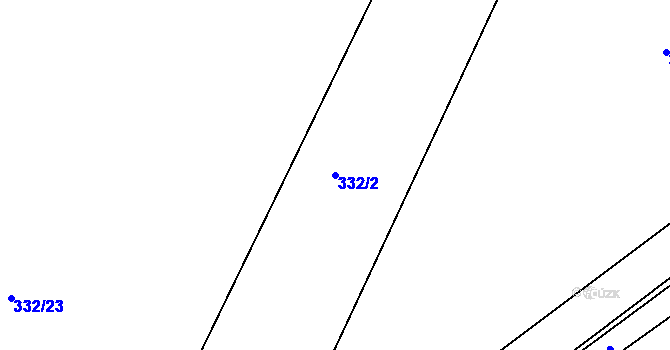Parcela st. 332/2 v KÚ Piletice, Katastrální mapa