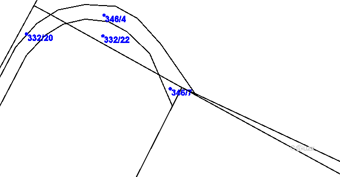 Parcela st. 346/7 v KÚ Piletice, Katastrální mapa