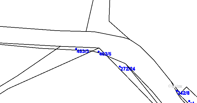 Parcela st. 463/5 v KÚ Piletice, Katastrální mapa