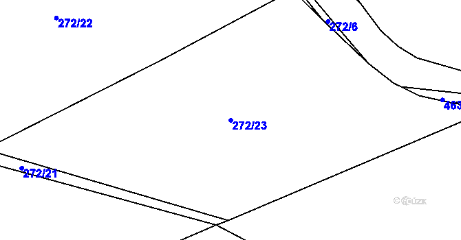 Parcela st. 272/23 v KÚ Piletice, Katastrální mapa