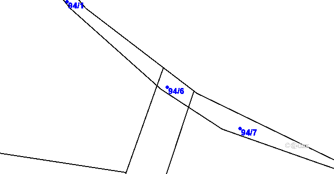 Parcela st. 94/6 v KÚ Piletice, Katastrální mapa