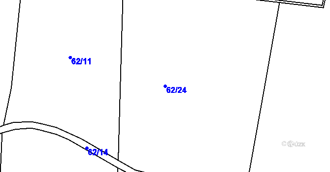 Parcela st. 62/24 v KÚ Piletice, Katastrální mapa