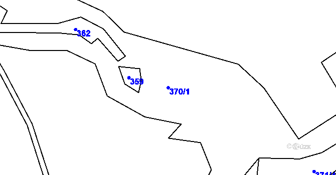 Parcela st. 370/1 v KÚ Ostroh, Katastrální mapa