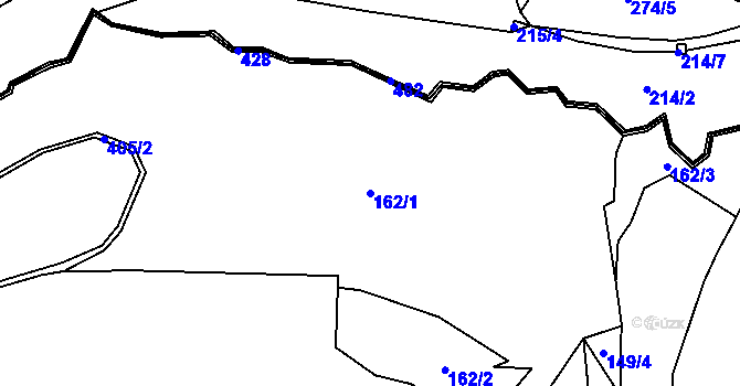 Parcela st. 162/1 v KÚ Babice u Poutnova, Katastrální mapa