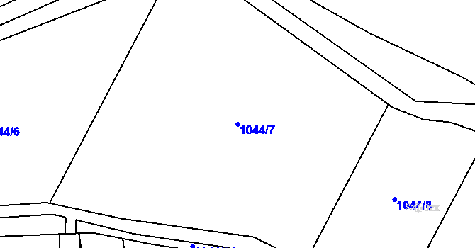 Parcela st. 1044/7 v KÚ Pouzdřany, Katastrální mapa