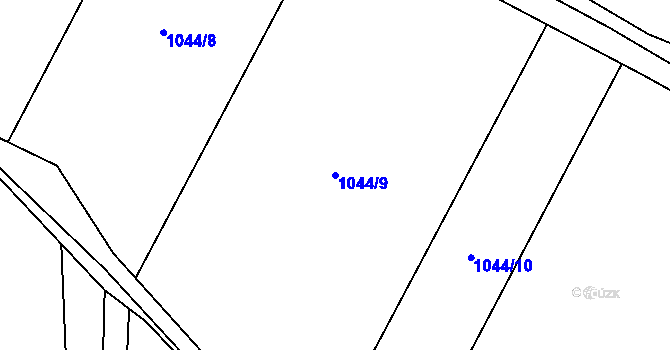 Parcela st. 1044/9 v KÚ Pouzdřany, Katastrální mapa