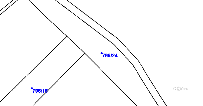 Parcela st. 796/24 v KÚ Pouzdřany, Katastrální mapa