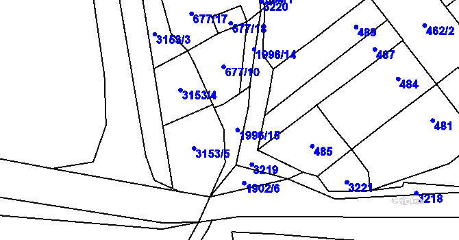 Parcela st. 677/8 v KÚ Pouzdřany, Katastrální mapa
