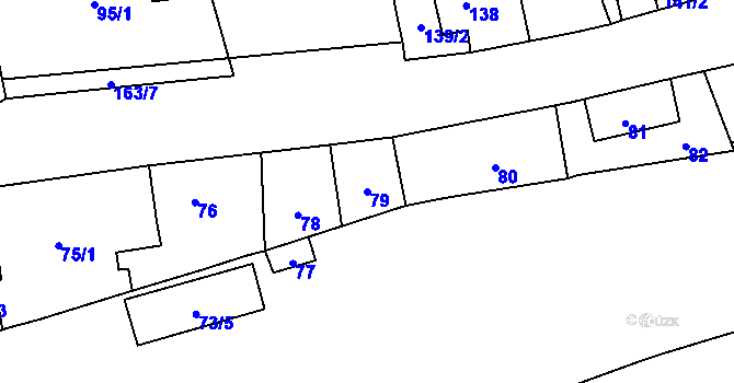 Parcela st. 79 v KÚ Povrly, Katastrální mapa