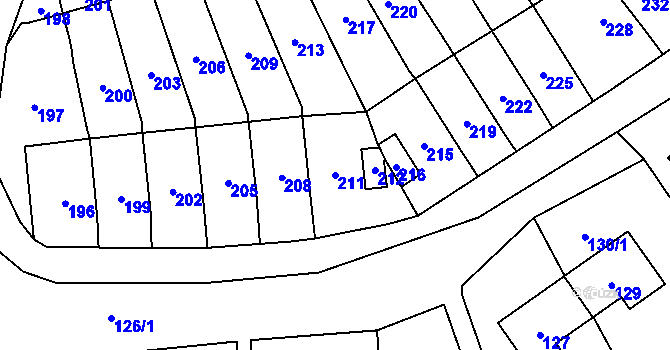 Parcela st. 211 v KÚ Povrly, Katastrální mapa