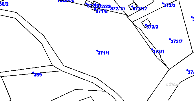 Parcela st. 371/1 v KÚ Povrly, Katastrální mapa