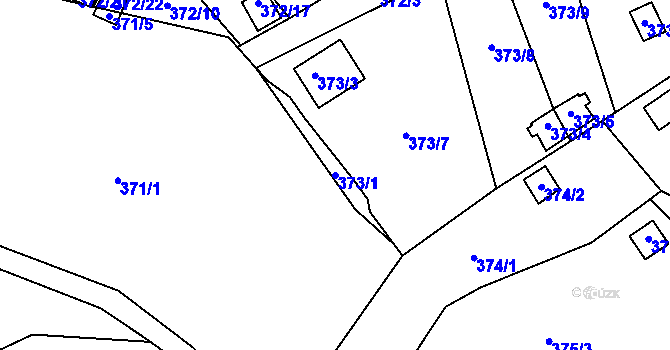 Parcela st. 373/1 v KÚ Povrly, Katastrální mapa