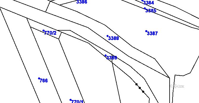 Parcela st. 2242/26 v KÚ Pozlovice, Katastrální mapa