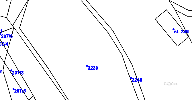 Parcela st. 209/4 v KÚ Pozlovice, Katastrální mapa