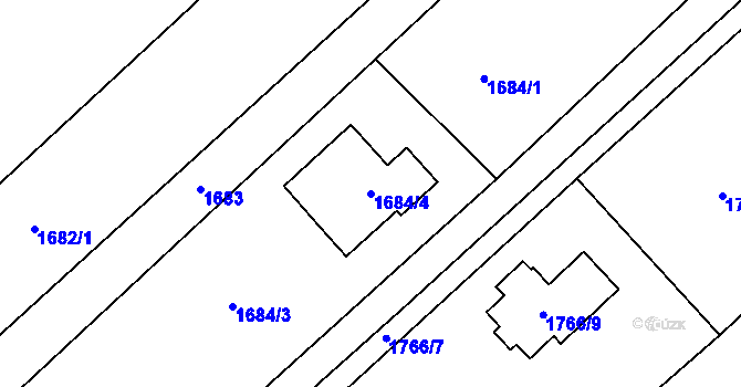 Parcela st. 1684/4 v KÚ Pozořice, Katastrální mapa