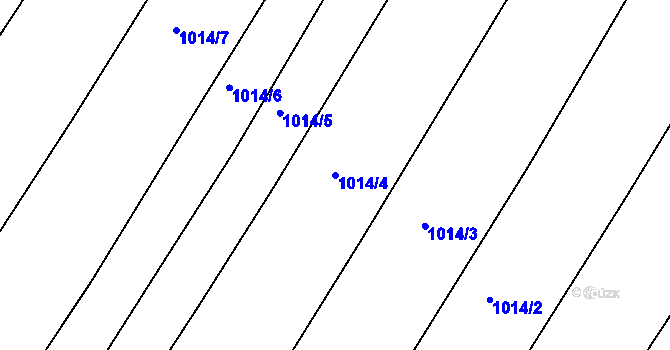 Parcela st. 1014/4 v KÚ Prace, Katastrální mapa
