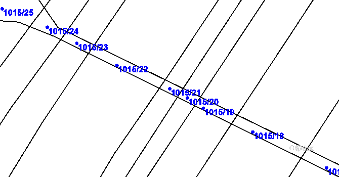 Parcela st. 1015/21 v KÚ Prace, Katastrální mapa