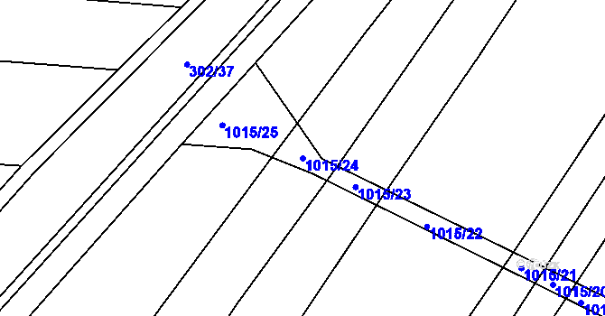Parcela st. 1015/24 v KÚ Prace, Katastrální mapa