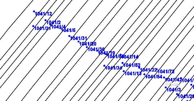 Parcela st. 1041/19 v KÚ Prace, Katastrální mapa
