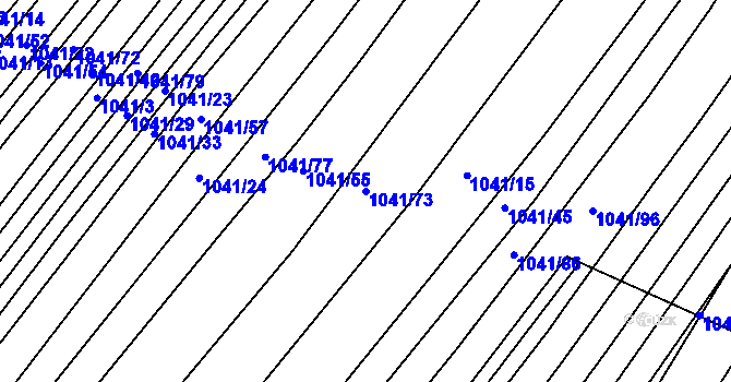 Parcela st. 1041/73 v KÚ Prace, Katastrální mapa