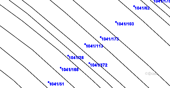 Parcela st. 1041/113 v KÚ Prace, Katastrální mapa