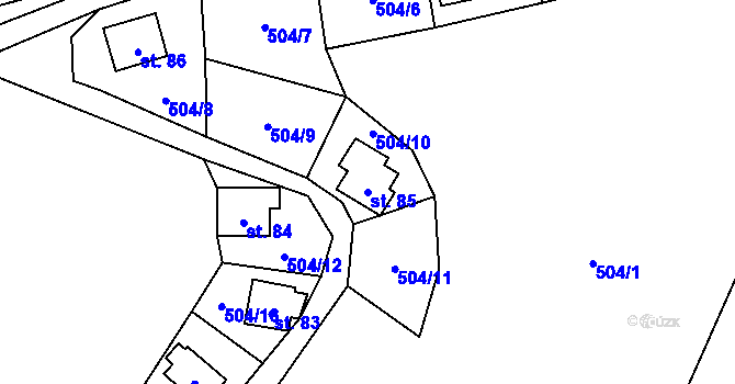 Parcela st. 85 v KÚ Drachkov u Strakonic, Katastrální mapa