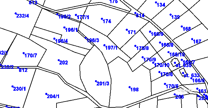 Parcela st. 170 v KÚ Drachkov u Strakonic, Katastrální mapa