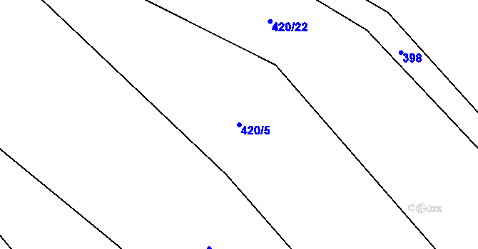 Parcela st. 420/5 v KÚ Drachkov u Strakonic, Katastrální mapa