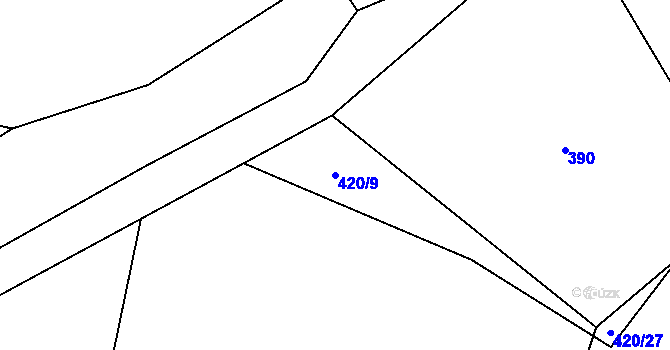 Parcela st. 420/9 v KÚ Drachkov u Strakonic, Katastrální mapa