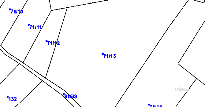 Parcela st. 71/13 v KÚ Drachkov u Strakonic, Katastrální mapa
