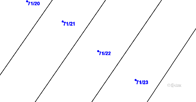 Parcela st. 71/22 v KÚ Drachkov u Strakonic, Katastrální mapa