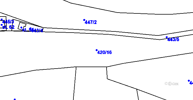 Parcela st. 420/16 v KÚ Drachkov u Strakonic, Katastrální mapa