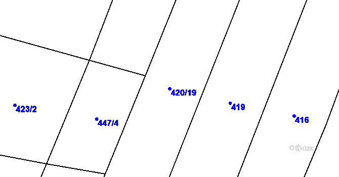 Parcela st. 420/19 v KÚ Drachkov u Strakonic, Katastrální mapa