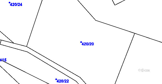 Parcela st. 420/20 v KÚ Drachkov u Strakonic, Katastrální mapa