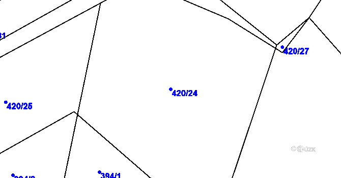 Parcela st. 420/24 v KÚ Drachkov u Strakonic, Katastrální mapa