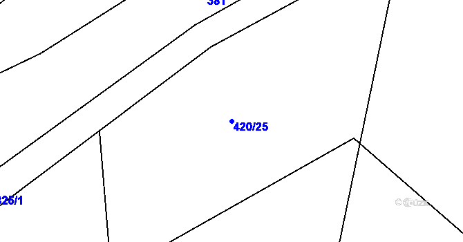 Parcela st. 420/25 v KÚ Drachkov u Strakonic, Katastrální mapa