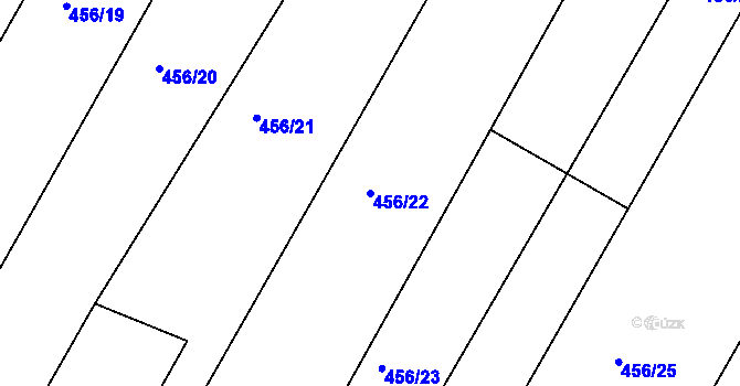 Parcela st. 456/22 v KÚ Práče, Katastrální mapa