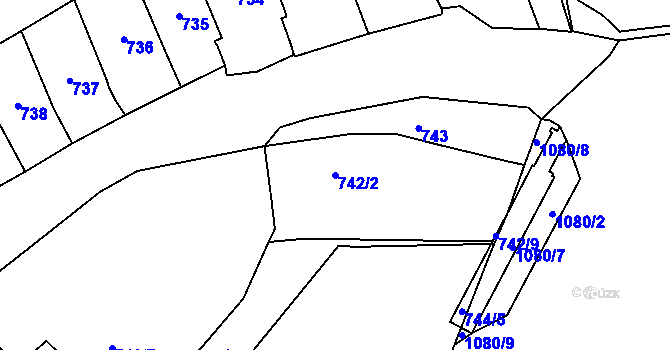 Parcela st. 742/2 v KÚ Malá Strana, Katastrální mapa