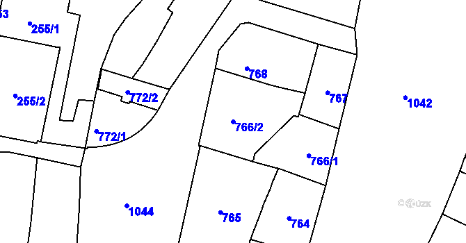 Parcela st. 766/2 v KÚ Malá Strana, Katastrální mapa
