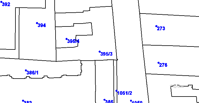 Parcela st. 395/3 v KÚ Malá Strana, Katastrální mapa