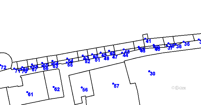 Parcela st. 49 v KÚ Hradčany, Katastrální mapa