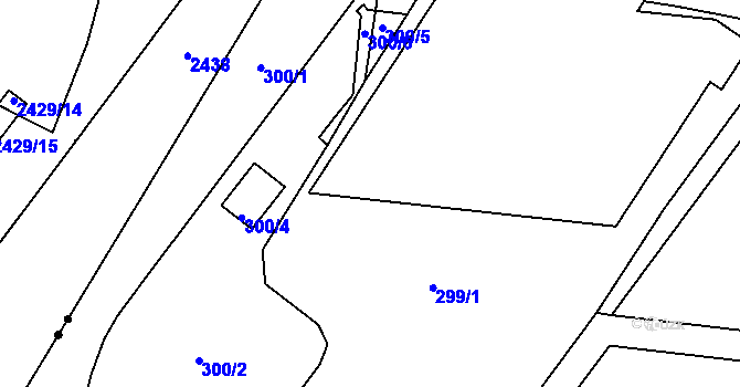 Parcela st. 299/2 v KÚ Hradčany, Katastrální mapa