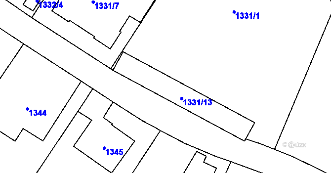 Parcela st. 1331/11 v KÚ Vinohrady, Katastrální mapa