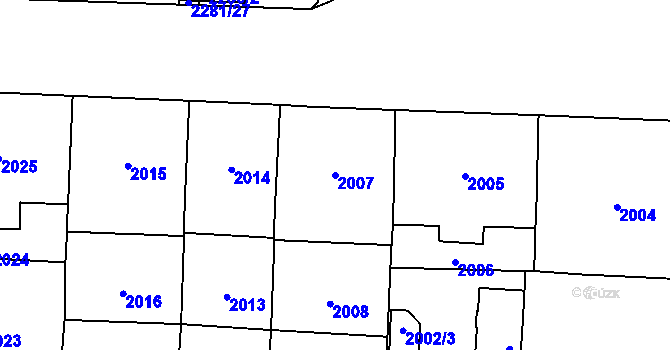 Parcela st. 2007 v KÚ Vinohrady, Katastrální mapa