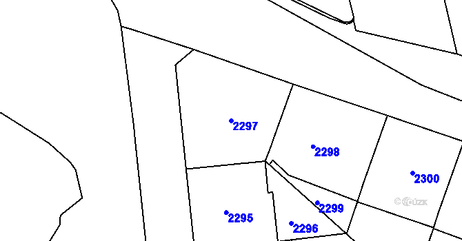 Parcela st. 2297 v KÚ Vinohrady, Katastrální mapa