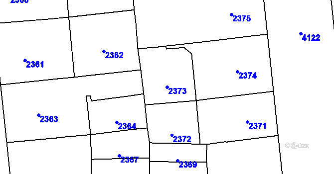 Parcela st. 2373 v KÚ Vinohrady, Katastrální mapa